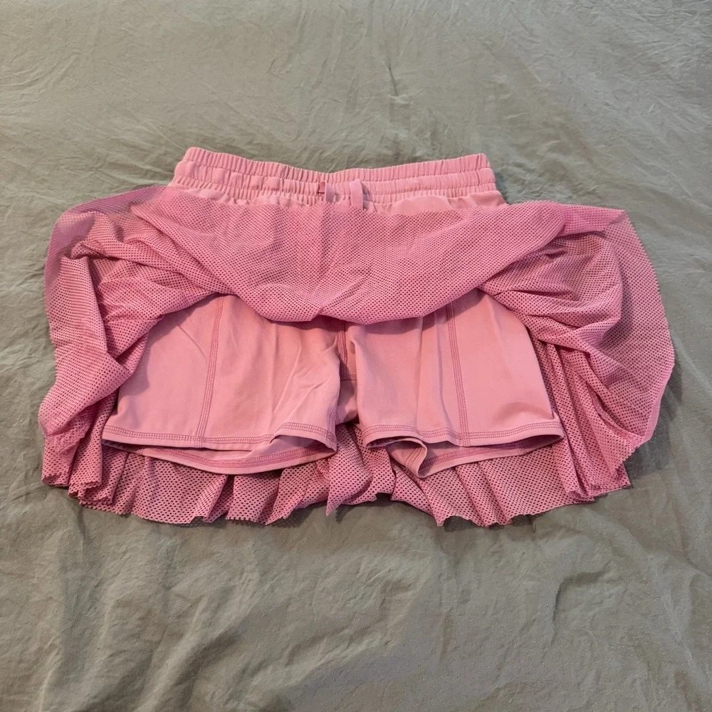 Joy Lab Skort Pink Pleated Mesh Drawstring Tennis Active Small‎ Elastic Waist